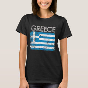 Vintage Greece Greek Flag Pride T-Shirt