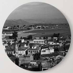 Vintage Greece Nafplion beach 6 Cm Round Badge