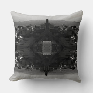 Vintage Greece Nafplion beach Postcard Cushion