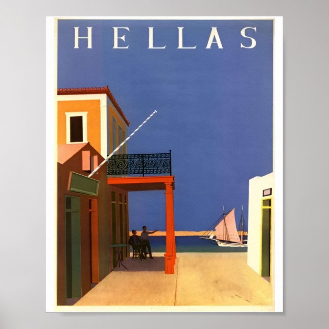 Vintage Greece Travel Graphic Posters (Front)