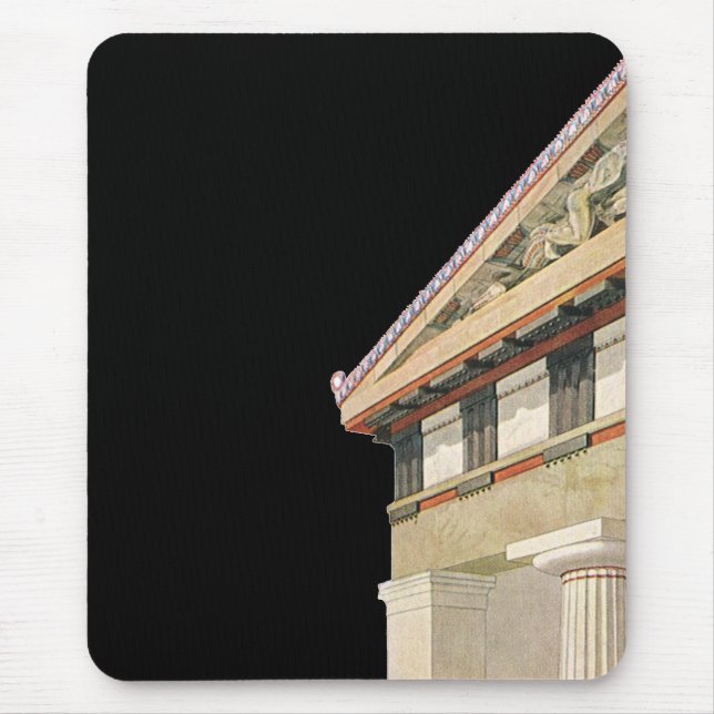 Vintage Greek Architecture, Temple of Athena Mouse Pad (Front)