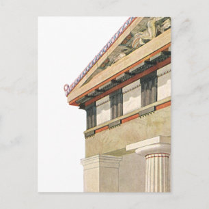 Vintage Greek Architecture, Temple of Athena Postcard
