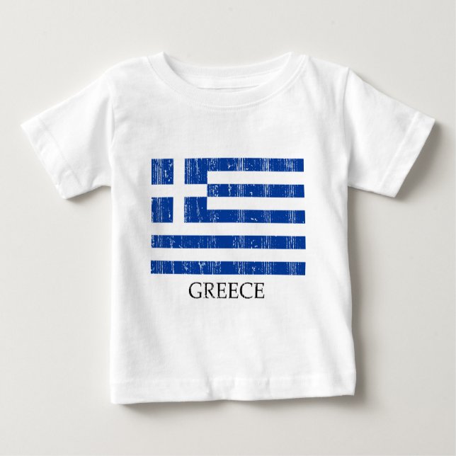 Vintage Greek Flag Baby T-Shirt (Front)