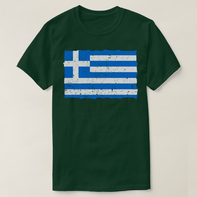 Vintage Greek Flag T-Shirt (Design Front)