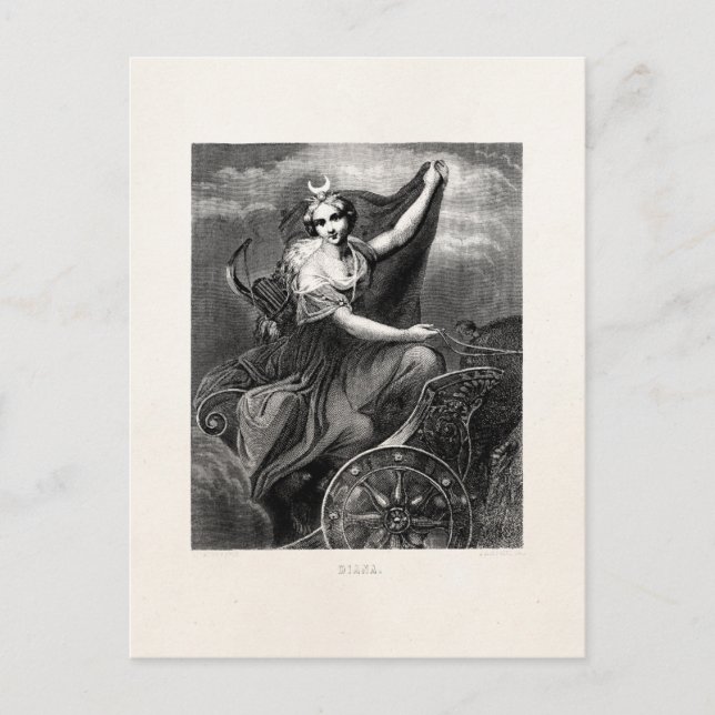 Vintage Greek Goddess Diana Artemis Roman Ancient Postcard (Front)