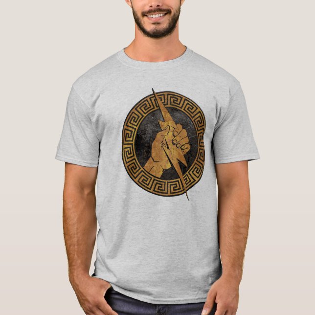 Vintage Greek Mythology Fist of Zeus T-Shirt (Front)