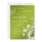 Vintage Green and White Floral Wedding Invitation