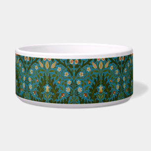 Vintage Green Blue William Morris Autumn Flowers