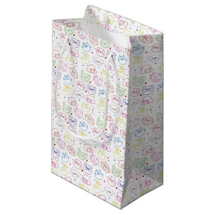 Vintage Green Botanical Summer Garden Rose Flowers Small Gift Bag