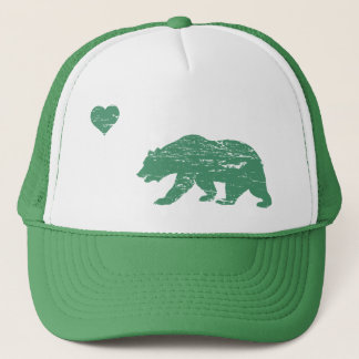Vintage Green California Love Trucker Hat