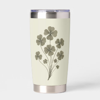 Vintage Green Clover Insulated Tumbler