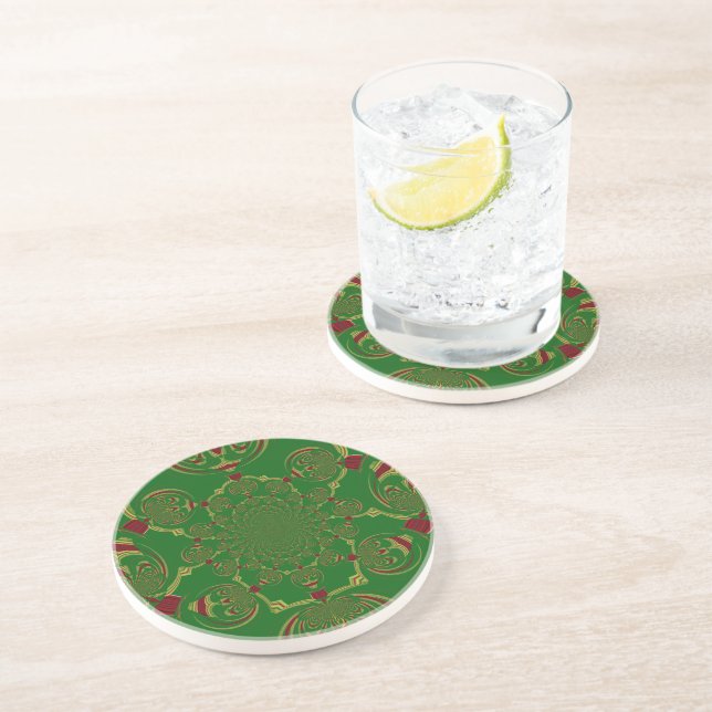 Vintage Green Coaster (Side)