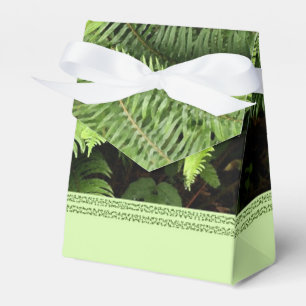 Vintage Green Fern Favour Box