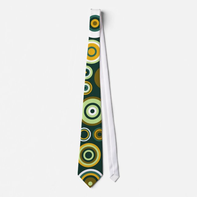 Vintage Green Fifties Abstract Art Tie (Front)