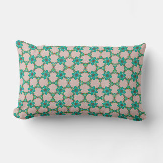 Vintage Green Floral Long Pillow