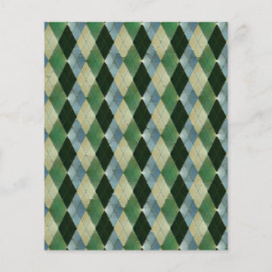 Vintage Green geometrical pattern paper sheet 