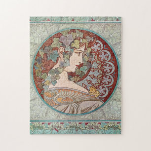 Vintage Green Goddess Jigsaw Puzzle