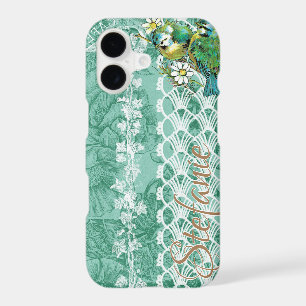 Vintage Green Lace (Birds)