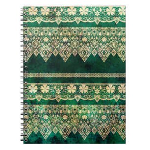 Vintage green lace notebook