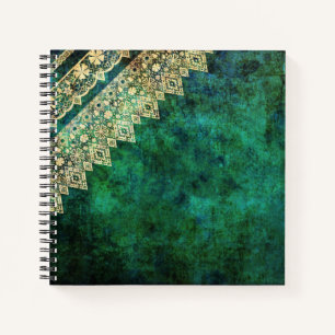 Vintage green lace notebook
