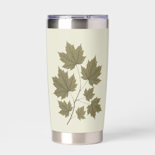 Vintage Green Maple Leaves Insulated Tumbler