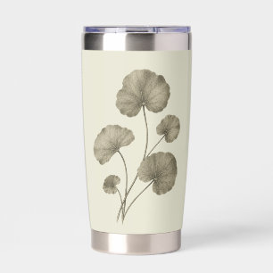 Vintage Green Marsh Marigold Leaves Insulated Tumbler