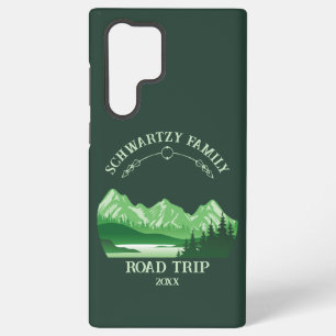Vintage Green Mountain Lake Sunset Samsung Galaxy Case