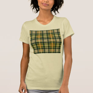 Vintage Green orange St Patrick plaid pattern  T-Shirt