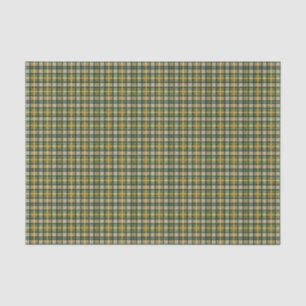 Vintage Green orange St Patrick plaid pattern   Tissue Paper