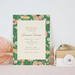 Vintage Green Pink Garden Floral Baby Shower Invitation<br><div class="desc">Vintage Green Pink Garden Floral Baby Shower Invitation</div>