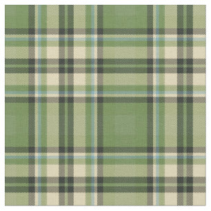 Vintage Green Plaid Fabric