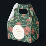 Vintage Green Red Floral Custom Merry Christmas Favour Box<br><div class="desc">Vintage Green Red Floral Muted Custom Merry Christmas From Favour Box</div>