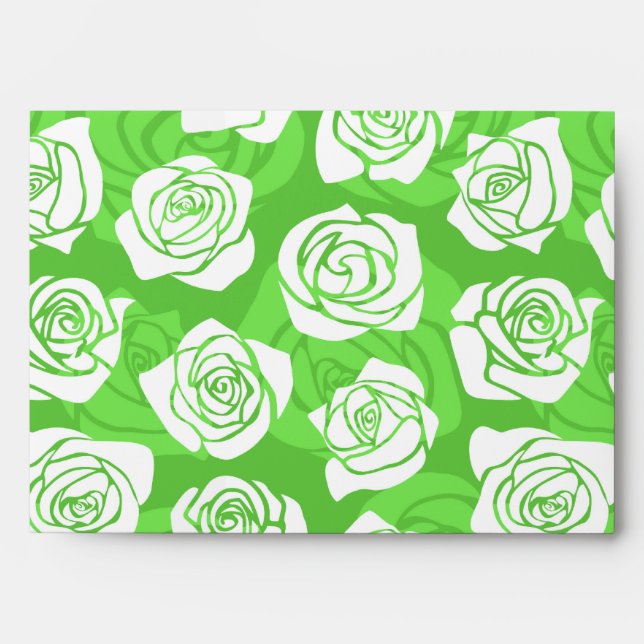 Vintage green roses Envelope (Front)