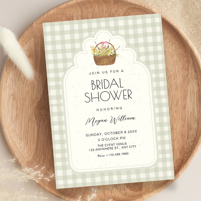 Vintage Green soft bridal shower Invitation (Creator Uploaded)