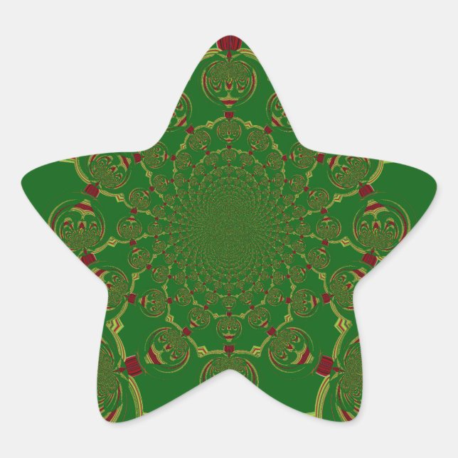 Vintage Green Star Sticker (Front)