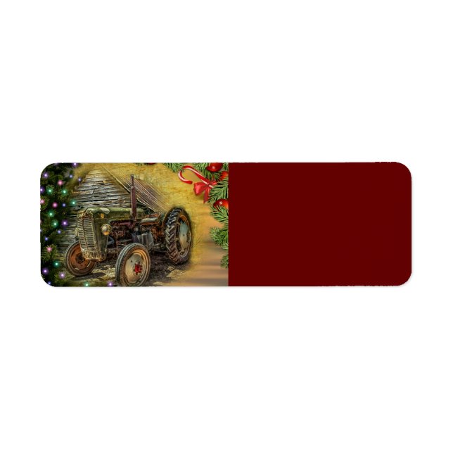 Vintage Green Tractor Christmas (Front)