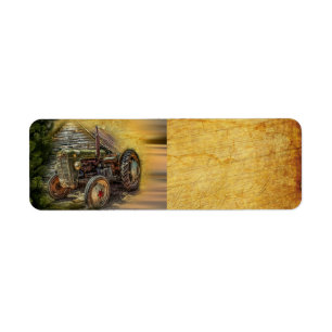 Vintage Green Tractor Rustic Old Barn