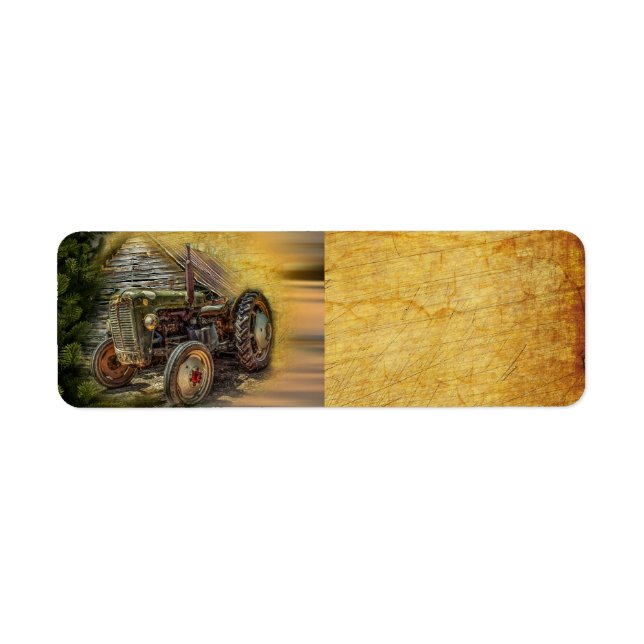Vintage Green Tractor Rustic Old Barn (Front)