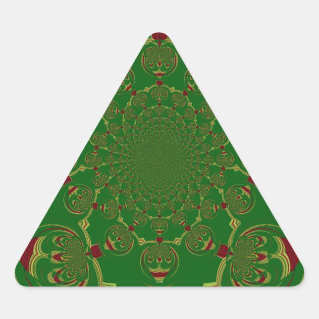 Vintage Green Triangle Sticker (Front)