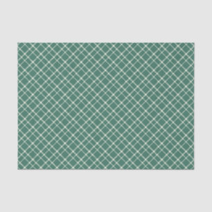 Vintage Green White Chequered Tissue Paper