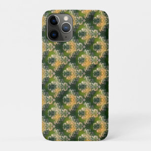 Vintage Green White Orange Floral Pattern Case-Mate iPhone Case