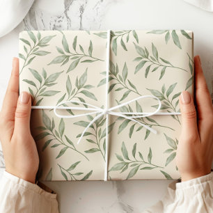 Vintage Greenery Botanical Wrapping Paper