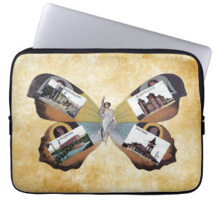Vintage Greenville South Carolina Fairy Lady art Laptop Sleeve
