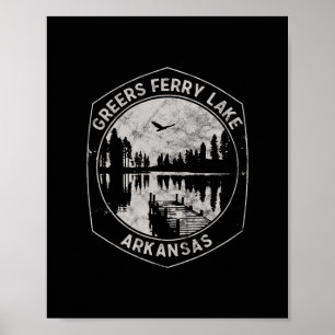 Vintage Greers Ferry Lake Arkansas Outdoors Vacati Poster