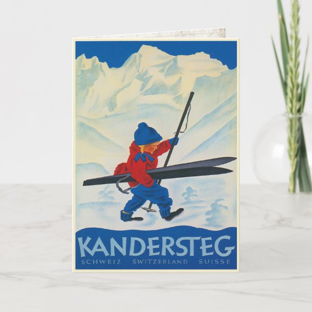 Vintage Greeting Card from the Swiss Alps (Front)