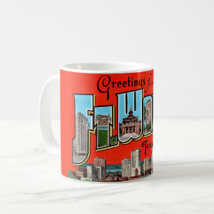 Vintage Greeting Fort Worth Coffee Mug