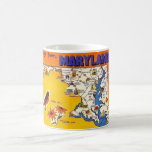 Vintage Greeting from Maryland Coffee Mug<br><div class="desc">Very colourful retro postcard greeting for the State of Maryland repurposed!</div>