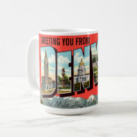 Vintage Greeting You From Denver Colorado Travel