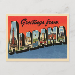 Vintage "Greetings from Alabama" Postcard