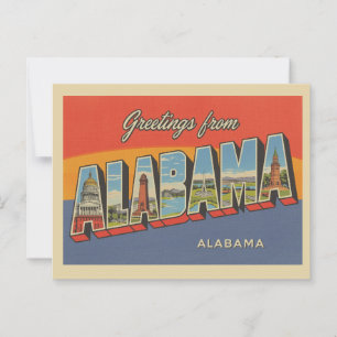 Vintage "Greetings from Alabama" Postcard